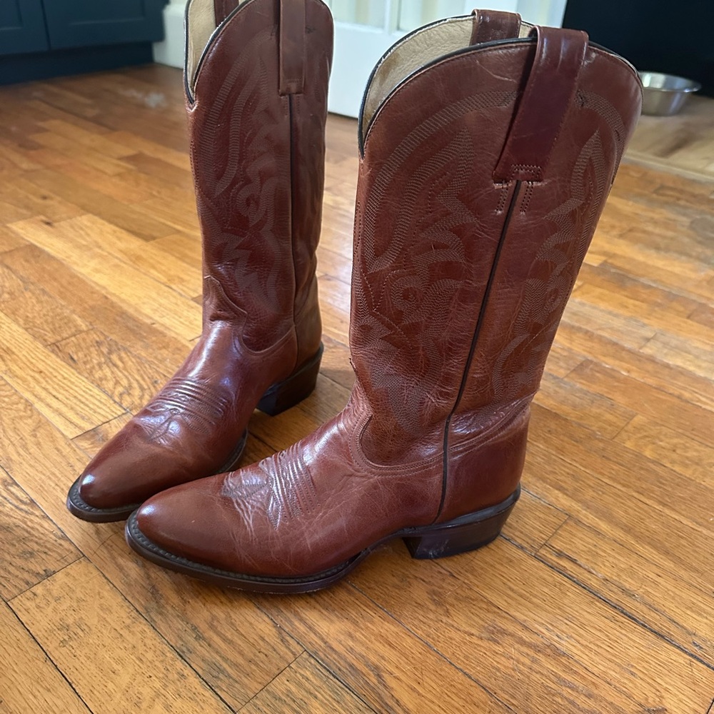 Roper Tan Leather Western Boots
